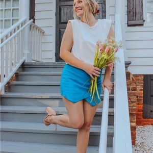 Blue Blush Turquoise Skort